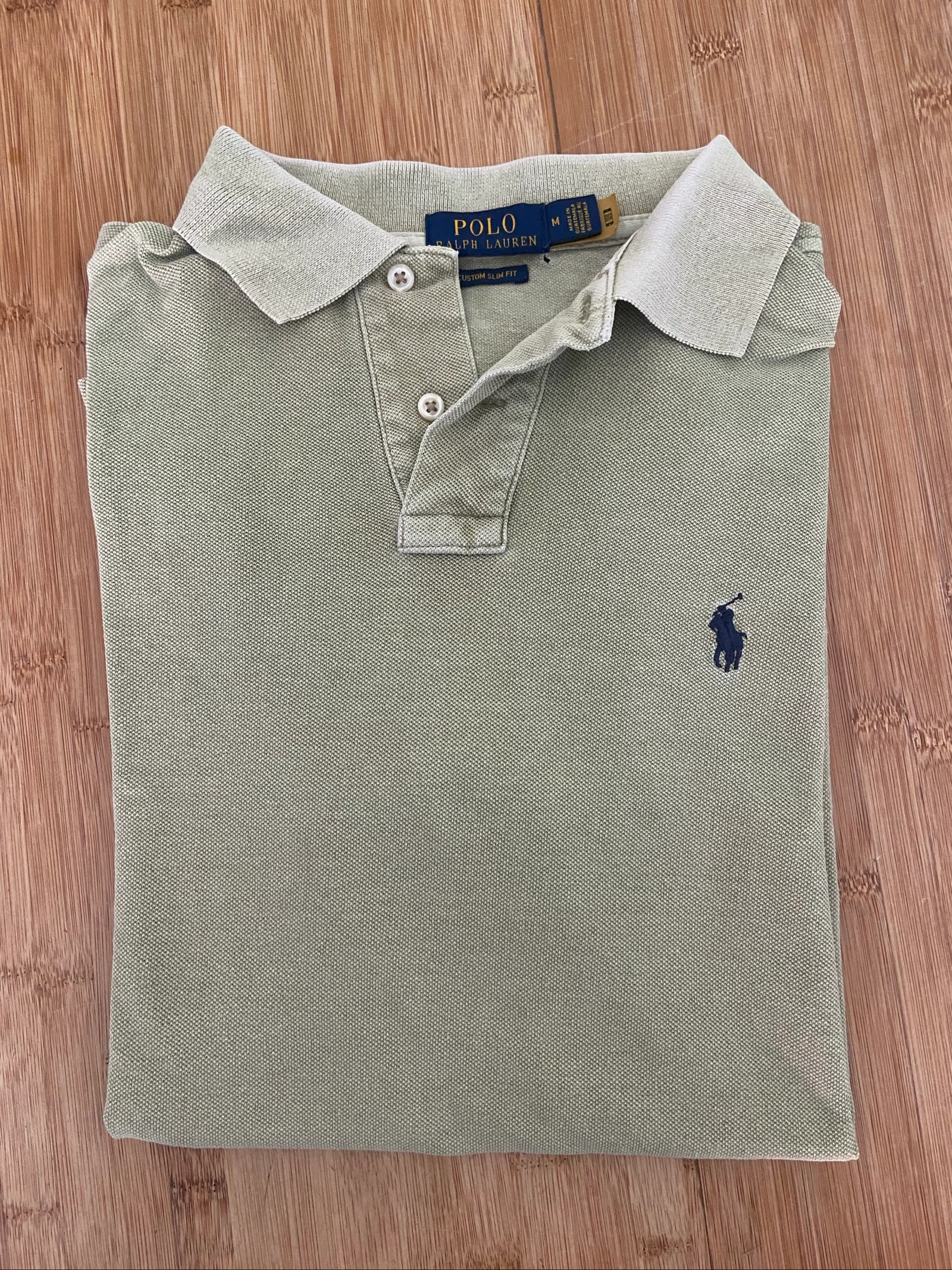 Polo Ralph Lauren Custom Slim Fit – Vert – Taille M 